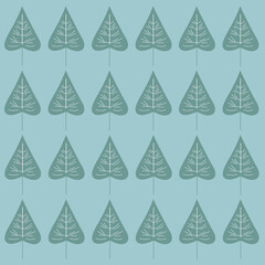 Obraz premium DECORATED CHRISTMAS WINTER TREES DESIGN PATTERN