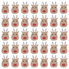 NORDIC CHRISTMAS REINDEERS PATTERN TEXTURE BACKGROUND VECTOR