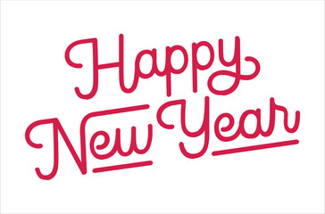 Happy New Year Vectoral Illustration Design on a white background