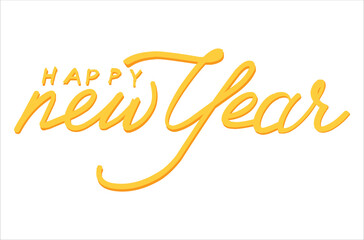 Happy New Year Vectoral Illustration Design on a white background