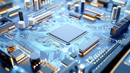 Fototapeta premium A close up of a computer chip