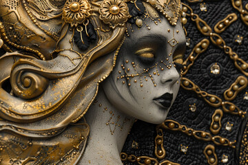 Astrological abstract composition with Virgo zodiac sign symbol