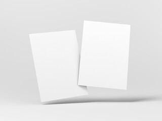 A4 flyer mockup. 3d illustration.