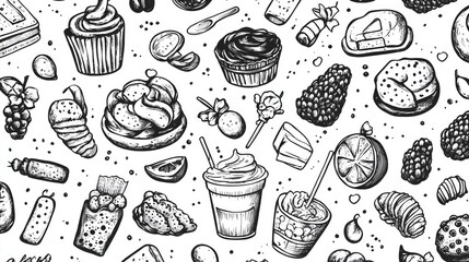 Assortment of sweet treats on a clean white surface, ideal for food or baking related uses