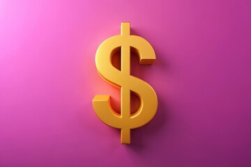 Obraz premium dollar sign on red background