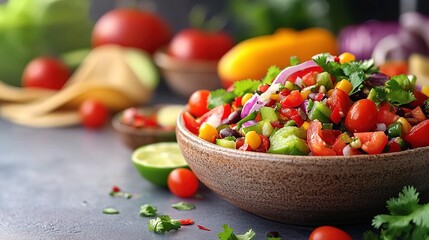 A vibrant display of cuisine on a white table