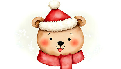 bear with santa hat