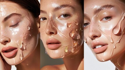 Glass Skin: A Korean beauty trend, glass skin emphasizes ultra-hydration for a dewy, translucent appearance that mimics the look of glass.
