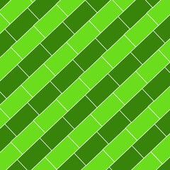 Puzzle light and dark green rectangular block background. Repeat pattern of connecting geometric texture wall. Backdrop wallpaper concept. Brickwork construction.