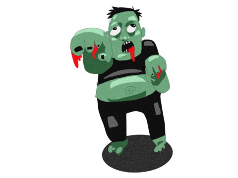 cartoon zombie