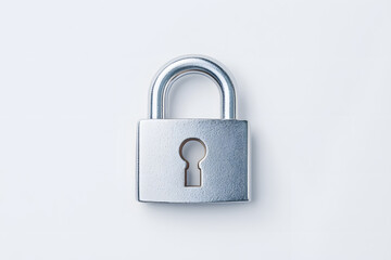 Naklejka premium Digital metal lock isolated on white