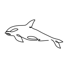 Obraz premium Sea Animal Line Art Vector Decorative