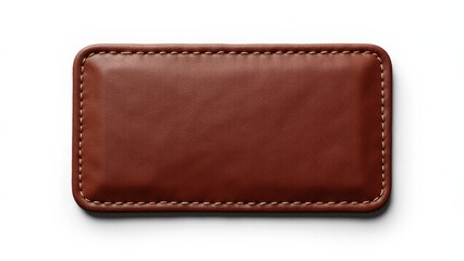 Stylish square patch mockup with smooth leather finish, perfect for unique branding