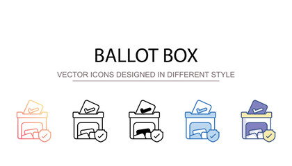 Ballot Box icon design with white background stock illustration