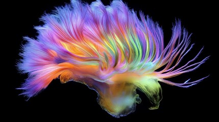 Obraz premium Vibrant Abstract Colorful Flowing Shapes