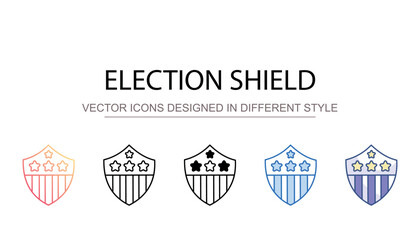 Fototapeta premium Election Shield icon design with white background stock illustration