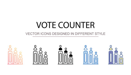 Vote Counter icon design with white background stock illustration