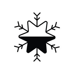 Snowflake vector icon stock illustration