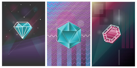 Abstract Geometric Art Posters vector