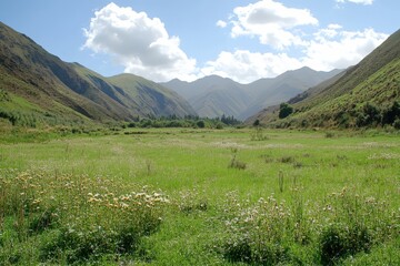 Mountain Valley Landscape.