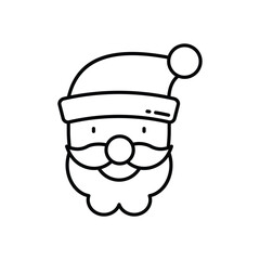 Santa Claus vector icon stock illustration