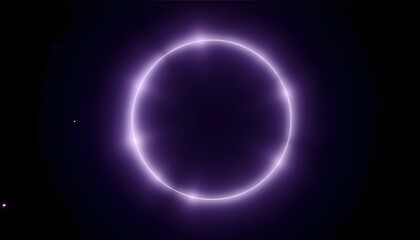 Obraz premium Glowing purple ring on a dark background symbolizing unity and energy