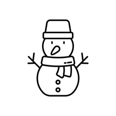 Snowman vector icon stock illustration