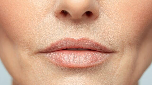 Person with noticeable fine lines around the mouth and eyes, showing early signs of aging skin   fine lines, facial wrinkles, aging skin