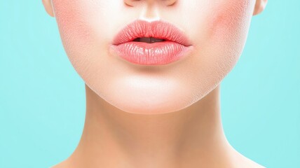Person with noticeable redness and swelling around the lips, showing an allergic skin reaction   lip swelling, allergic reaction, skin irritation