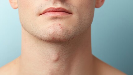 Obraz premium Person with red, blotchy skin caused by sun exposure, showing early signs of sun damage sun damage, red skin, UV exposure