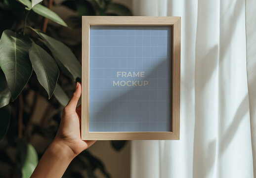 Blank Frame Mockup With Generative ai