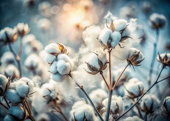 Grey Cotton Texture Background with Double Exposure Effects for Artistic Visuals