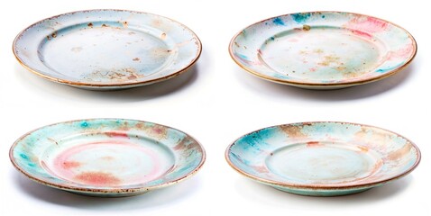 plate blue pink restaraunt dish food