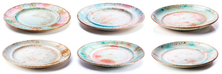 plate blue pink restaraunt dish food