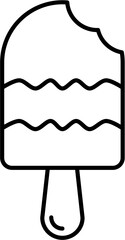 popsicle illustration for coloring pages. Popsicle ice outline icon