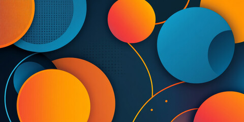 A playful abstract background with overlapping circles and vibrant colors, perfect for a fun and youthful theme