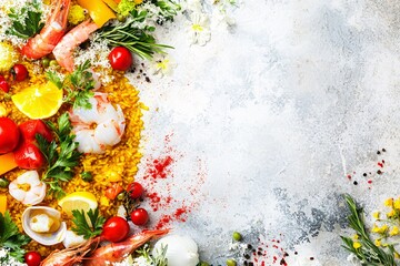 Paella with Seafood and Vegetables: A Culinary Delight