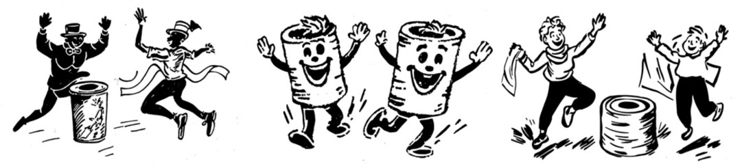 Naklejka premium Design elements and templates for advertising, branding, posters, banners, cartoon illustrations and coffee cup illustrations.