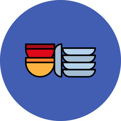 Plates and bowls Icon