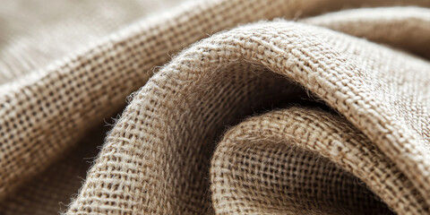 Fine burlap texture with tightly woven fibers in a natural tan color for an earthy, rustic vibe