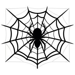 Obraz premium a spider sitting on a web, focusing on intricate web patterns