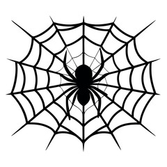 Fototapeta premium a spider sitting on a web, focusing on intricate web patterns