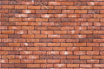 decorative red brick wall close up