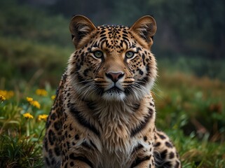 Fototapeta premium portrait of a leopard