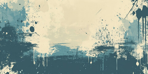 A grunge-style abstract background with splashes of paint and distressed textures in muted tones, perfect for an edgy vibe