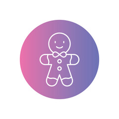 Gingerbread Man vector icon stock illustration