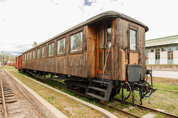 Fototapeta premium old train in the countryside