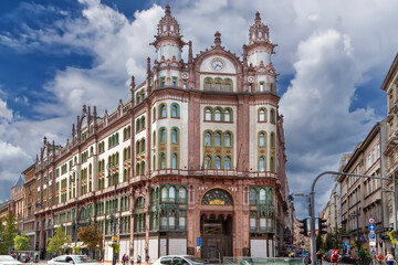 Building of Parisi Udvar Hotel, Budapest, Hungary