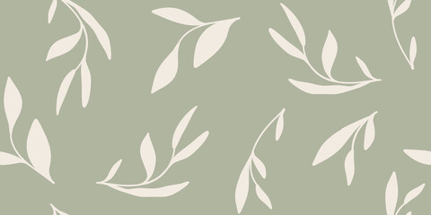 Modern floral print. Seamless pattern. Hand drawn style.
