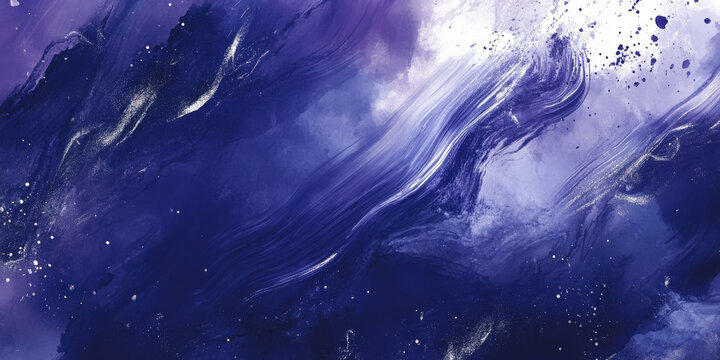 Abstract brushstroke texture with streaks of navy blue, lavender, and silver, adding depth and an artistic touch